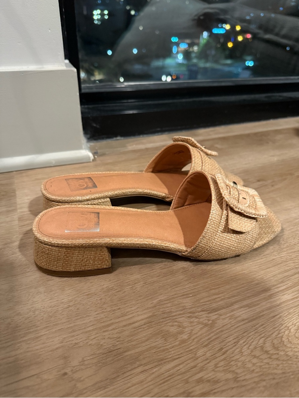 Dolce Vita Woven Buckle Slide Sandals in Natural Tan - Picture 2 of 4
